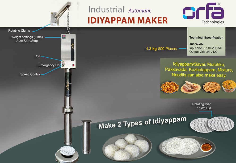 Automatic Industrial Idiyappam Maker - 1.3 KG (100 W)