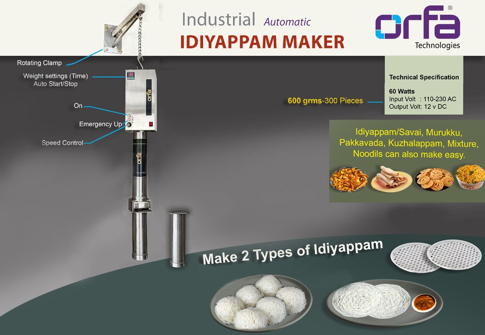 Automatic Industrial Idiyappam Maker - 600 GM (60 W)