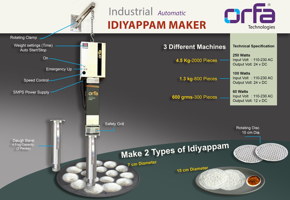 Automatic Industrial Idiyappam Maker - 4.5 KG (250 W)